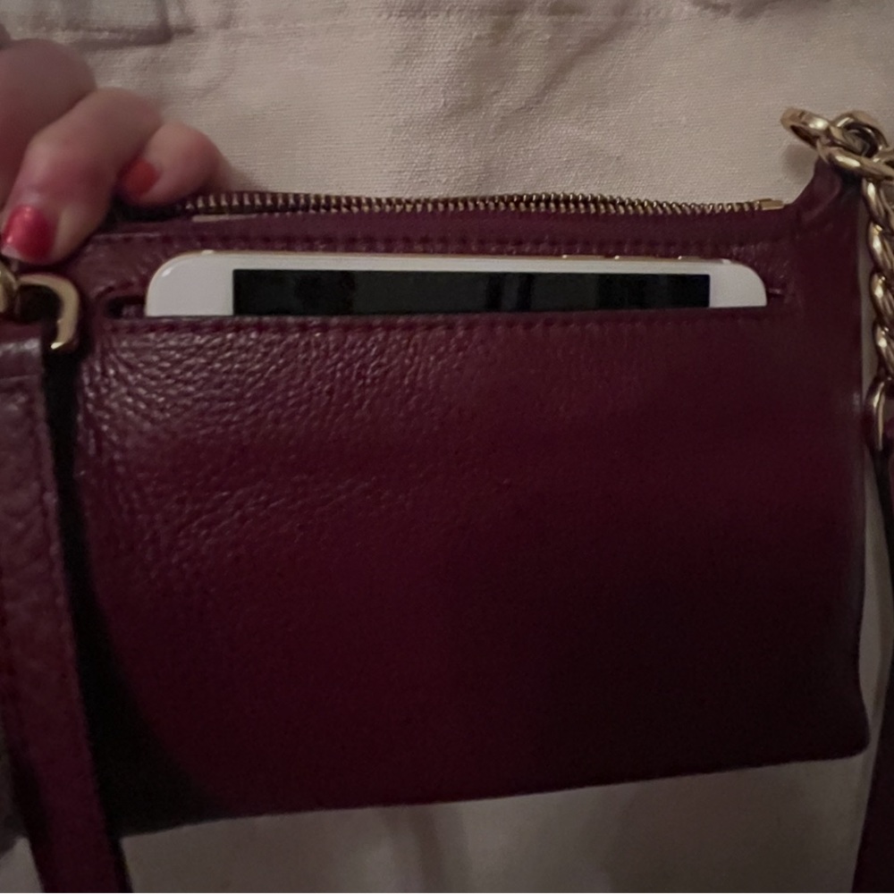 Michael Kors Dark Red Crossbody Bag with secure closure and lots of compartments - Picture 14 of 14